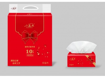 小霉珠可湿水 原生木浆抽纸