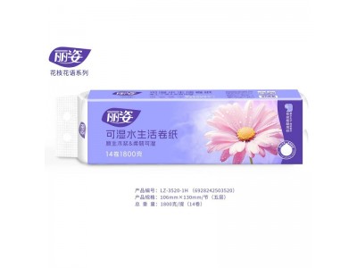 丽姿 可湿水生活卷纸
