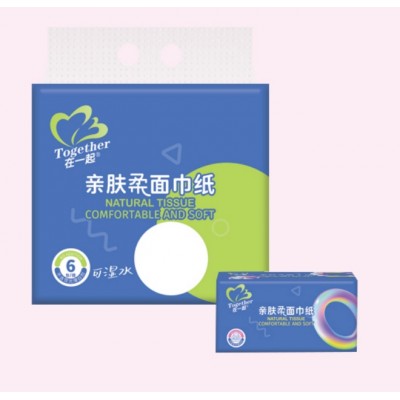 华邦 在一起亲肤柔面巾纸