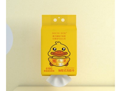 DANCING DUCKS牌抽取式洗脸巾