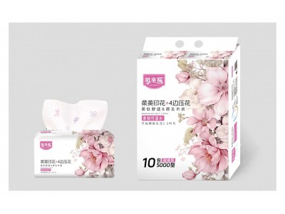 纸幸福 四边压花面巾纸